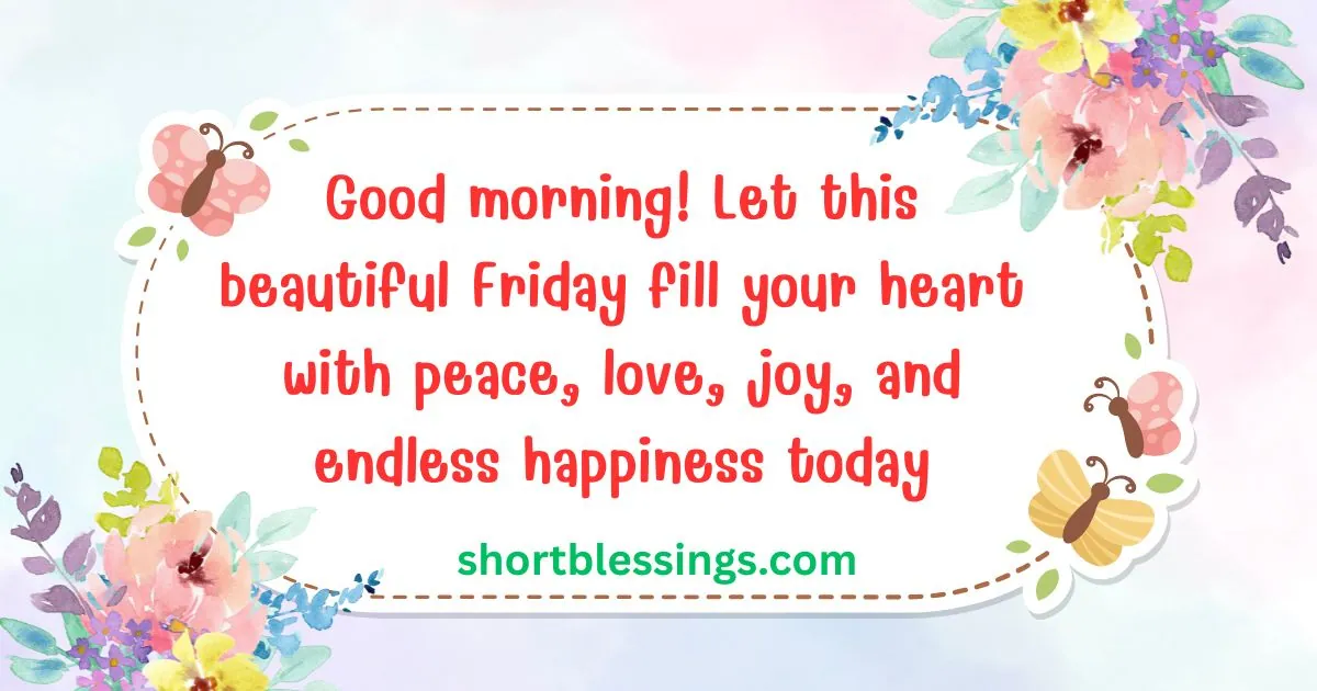 Happy Friday morning blessings image with nature and motivational quote
