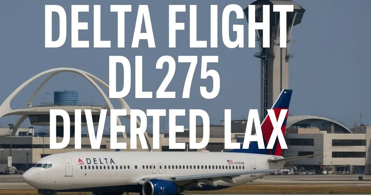 Delta Flight DL275 diverted LAX due to mid-air issue, safe landing ensured for all passengers.